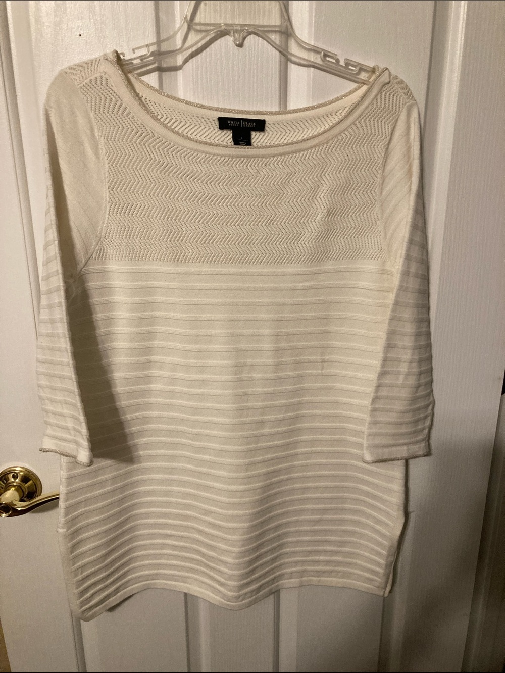 50% off in 3+ bundle, White House Black Market White Textured Sweater